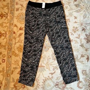 Loft Ann Taylor silky patterned dress pants, NWT, size 4.